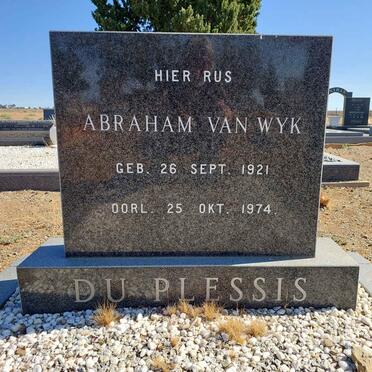 PLESSIS Abraham van Wyk, du 1921-1974