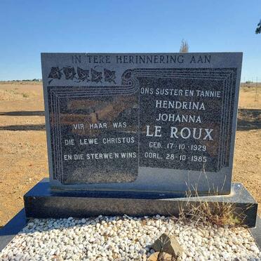 ROUX Hendrina Johanna, le 1929-1985