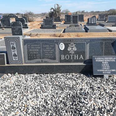 BOTHA Hendrik Petrus 1894-1977 &amp; Maria Louisa 1916-2017