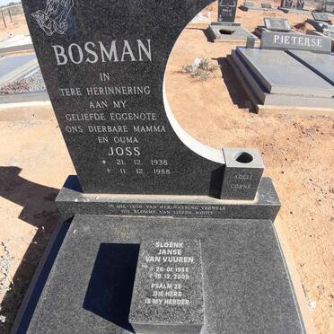 BOSMAN Joss 1938-1988 :: VUUREN Sloenk, Janse van 1938-2009