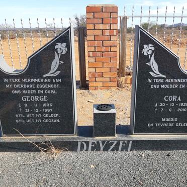 DEYZEL George 1935-1997 &amp; Cora 1929-2010