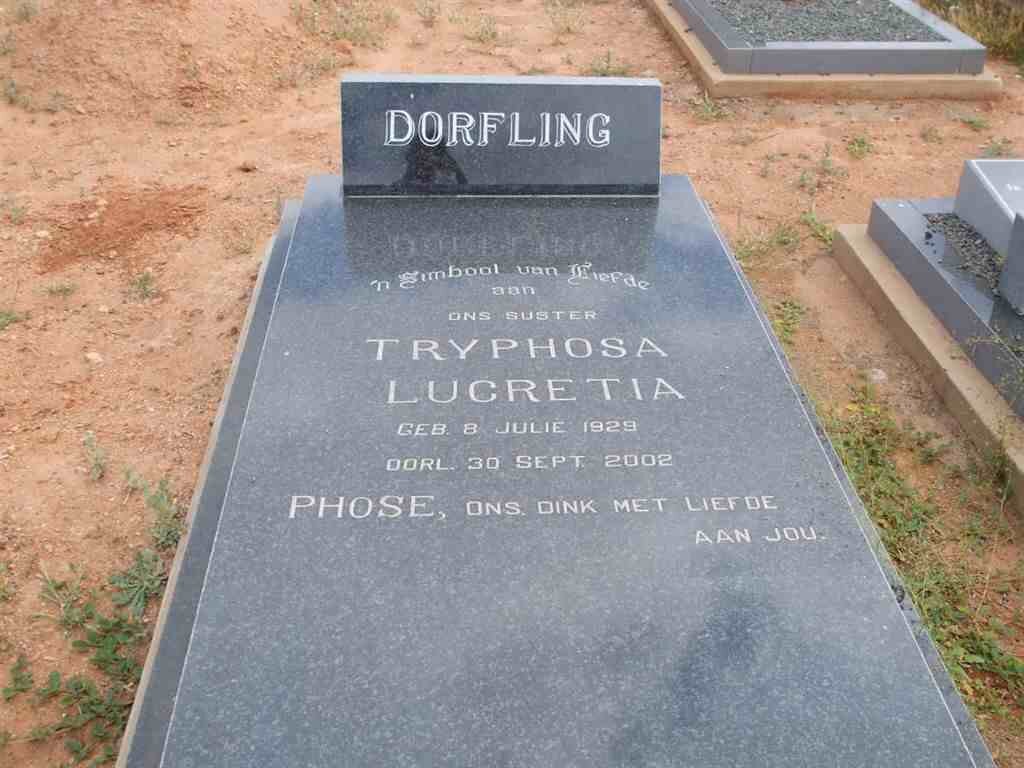 DORFLING Tryphosa Lucretia 1929-2002