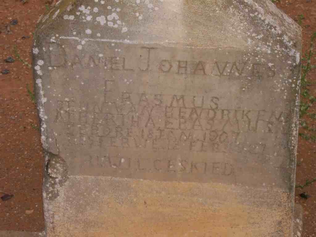 ERASMUS Johannes Daniel 1907-1927
