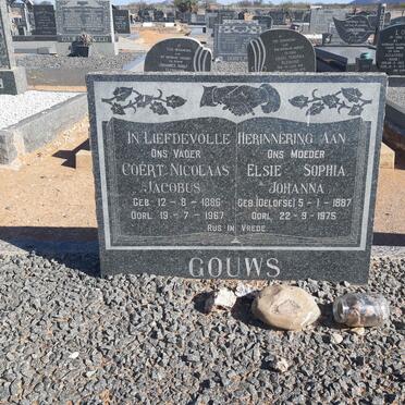 GOUWS Gert Nicolaas Jacobus 1886-1967 &amp; Elsie Sophia Johanna OELOFSE 1887-1975