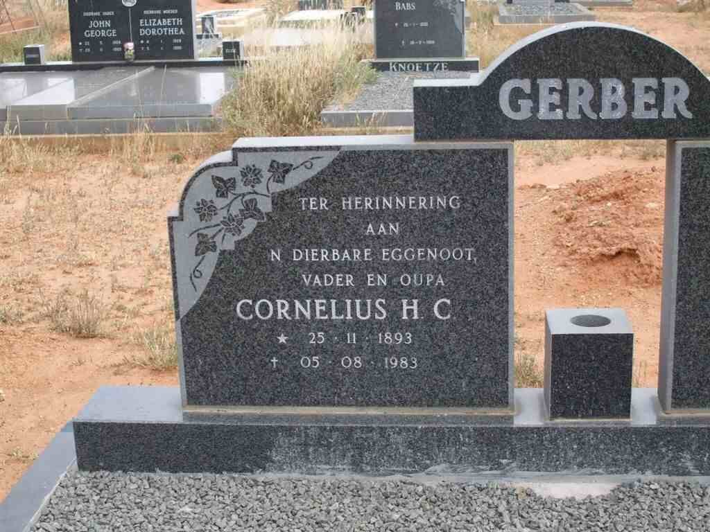 GERBER Cornelius H.C. 1893-1983