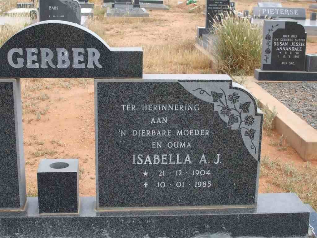 GERBER Isabella A.J. 1904-1985