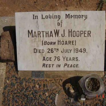 HOOPER Martha W.J. nee HOARE -1949