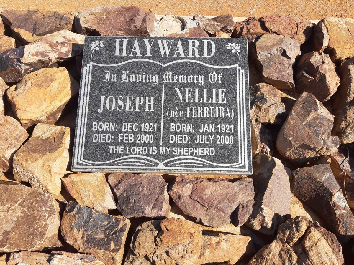 HAYWARD Joseph 1921-2000 &amp; Nellie FERREIRA 1921-2000