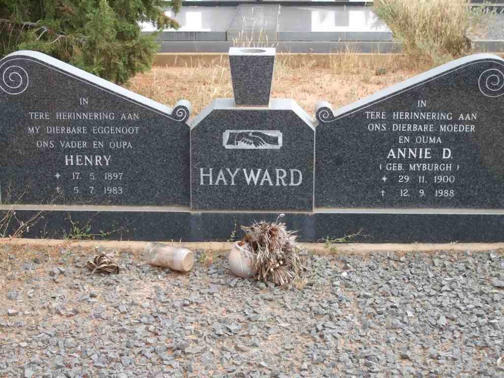 HAYWARD Henry 1897-1983 &amp; Annie D. MYBURGH 1900-1988