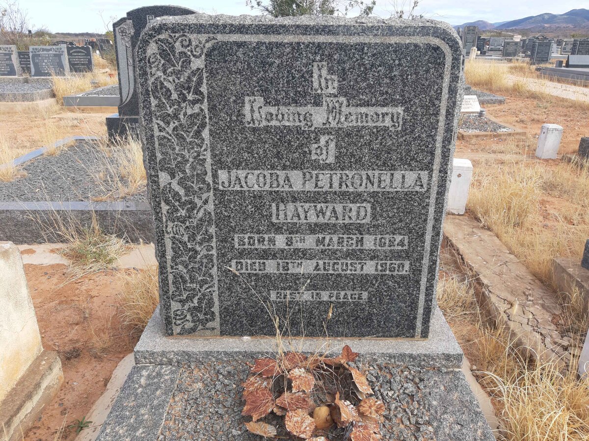 HAYWARD Jacoba Petronella 1884-1960