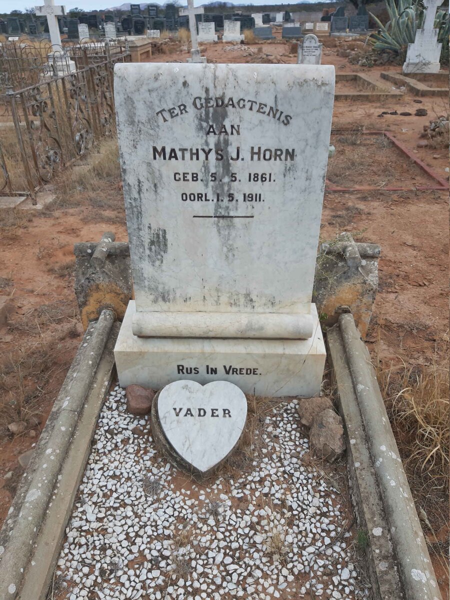 HORN Mathys J. 1861-1911