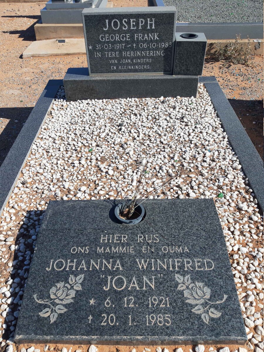 JOSEPH George Frank 1917-1983 &amp; Johanna Winifred 1921-1985