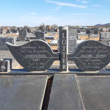 LÖTTER Christoffel 1910-1982 &amp; Jacoba SLABBERT 1916-2004