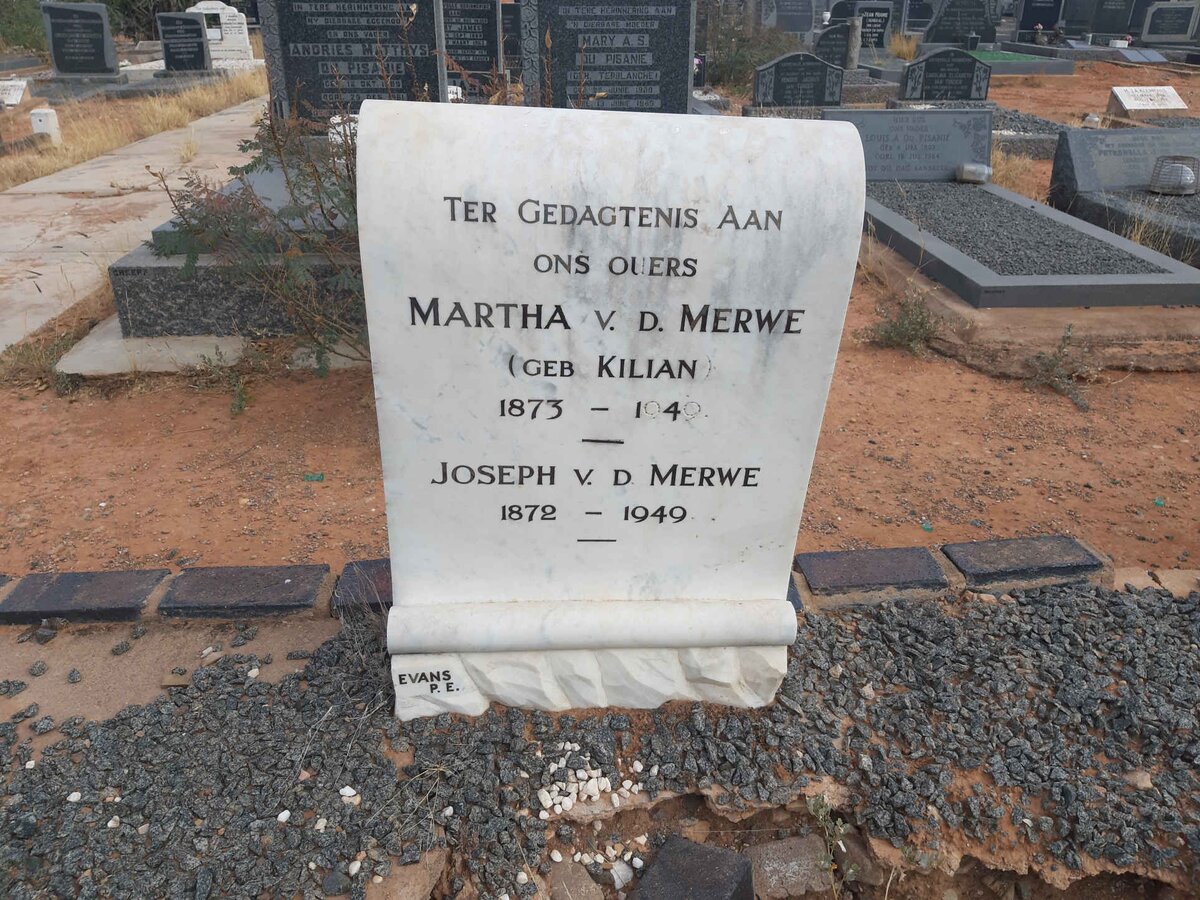 MERWE Joseph, v.d. 1872-1949 &amp; Martha KILIAN 1873-1959