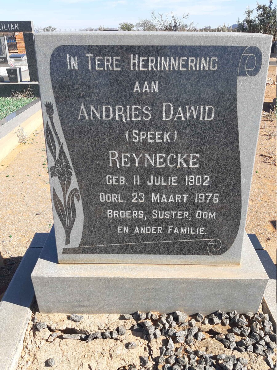 REYNECKE Andries Dawid 1902-1976