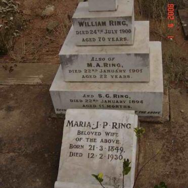 RING William 1830-1900 &amp; Maria J.P. 1849-1930 :: RING M.A. 1879-1901 :: RING S.G.R. 1893-1894