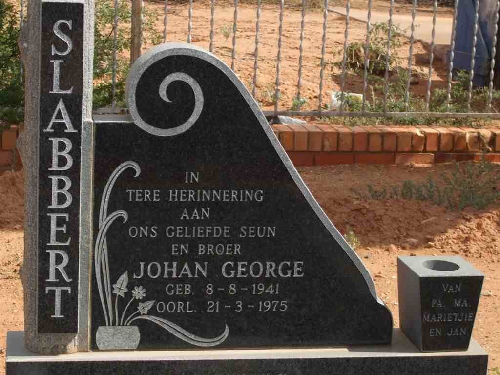SLABBERT Johan George 1941-1975