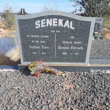 SENEKAL Stephanus Esaias 1875-1944 &amp; Jacomina Petronella 1885-1971