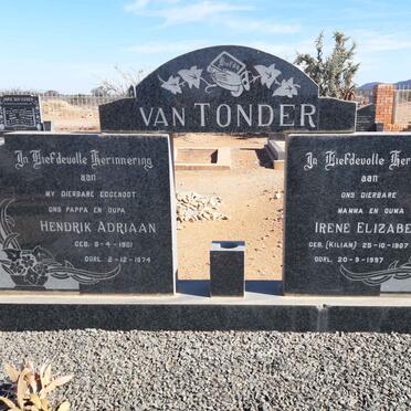 TONDER Hendrik Adriaan, van 1901-1974 &amp; Irene Elizabeth KILIAN 1907-1997