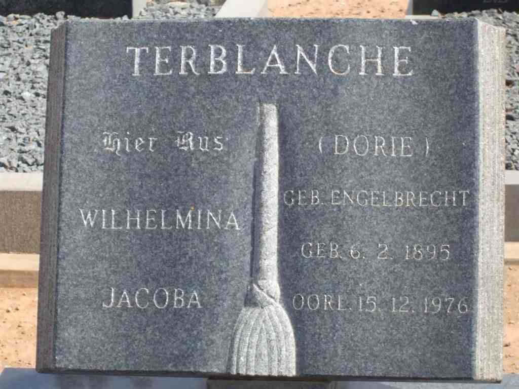 TERBLANCHE Wilhelmina Jacoba nee ENGELBRECHT 1895-1976