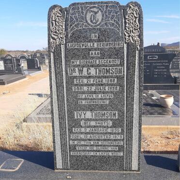 THOMSON W.G. 1886-1958 &amp; Ivy SMUTS 1895-1979