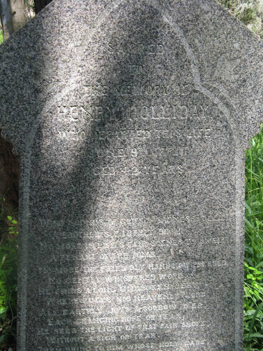 HOLLIDAY Henry -1871