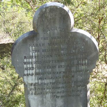 THATCHER Sarah Maria Alice -1888