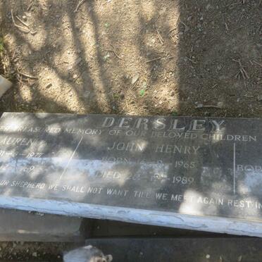 DERSLEY John Henry 1965-1989 &amp; Petronella MOOLMAN 19?5-1989 :: DERSLEY Lauren 1977-1989