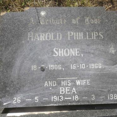 SHONE Harold Phillips 1906-1966 &amp; Bea 1913-1982