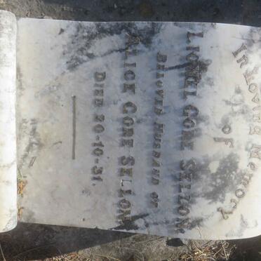 SELLON Lionel, GORE -1931