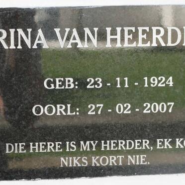 HEERDEN Rina, van 1924-2007