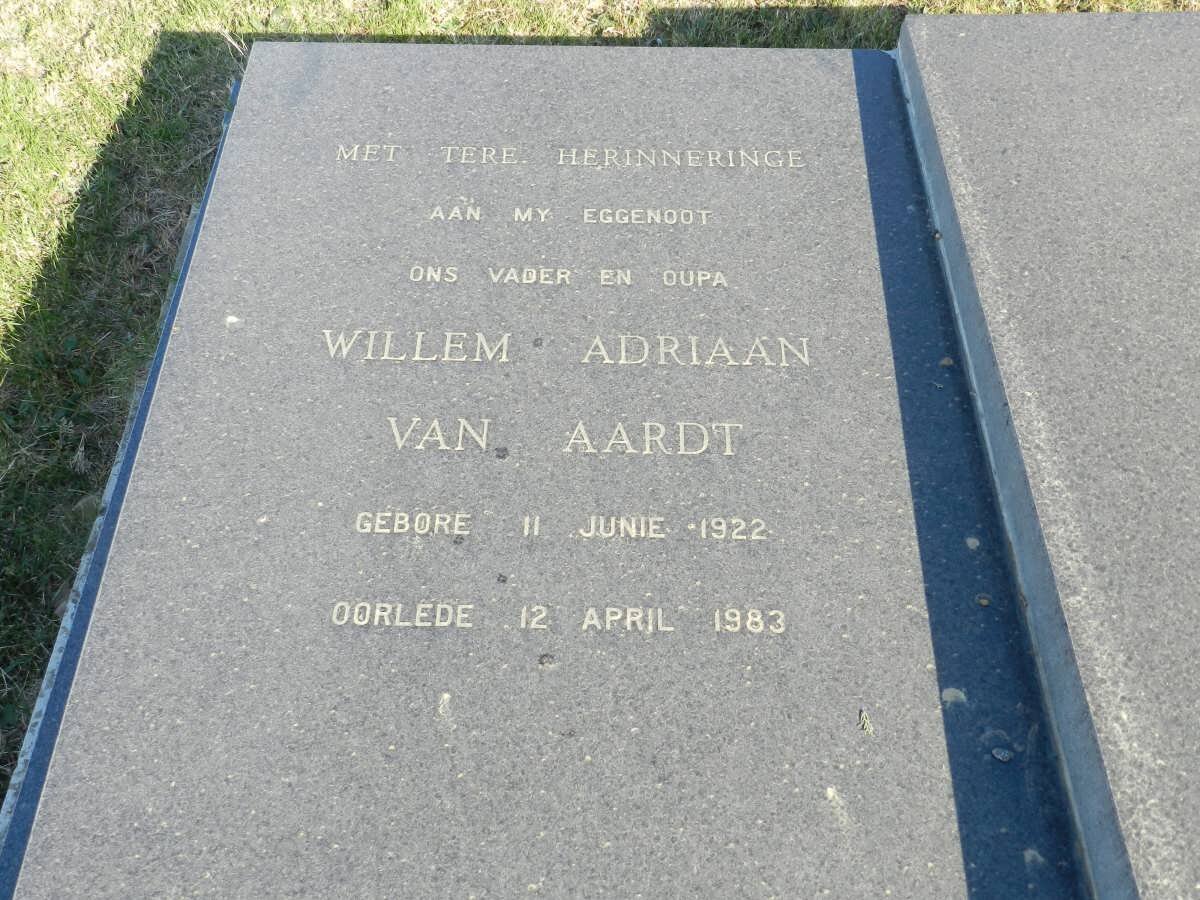 AARDT Willem Adriaan, van 1922-1983
