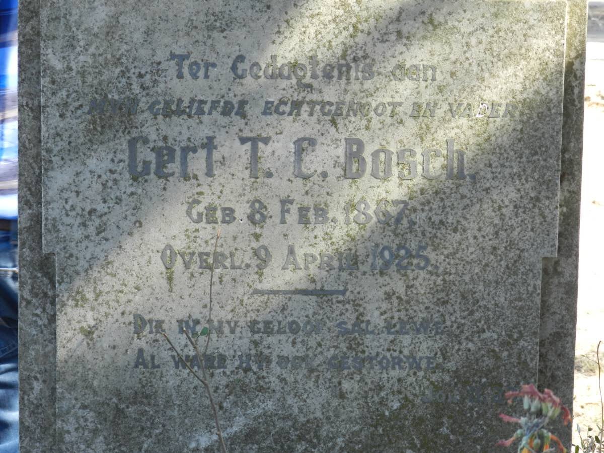 BOSCH Gert T.C. 1867-1925
