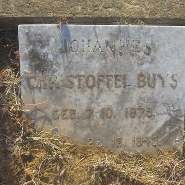 BUYS Johannes Christoffel 1879-1943