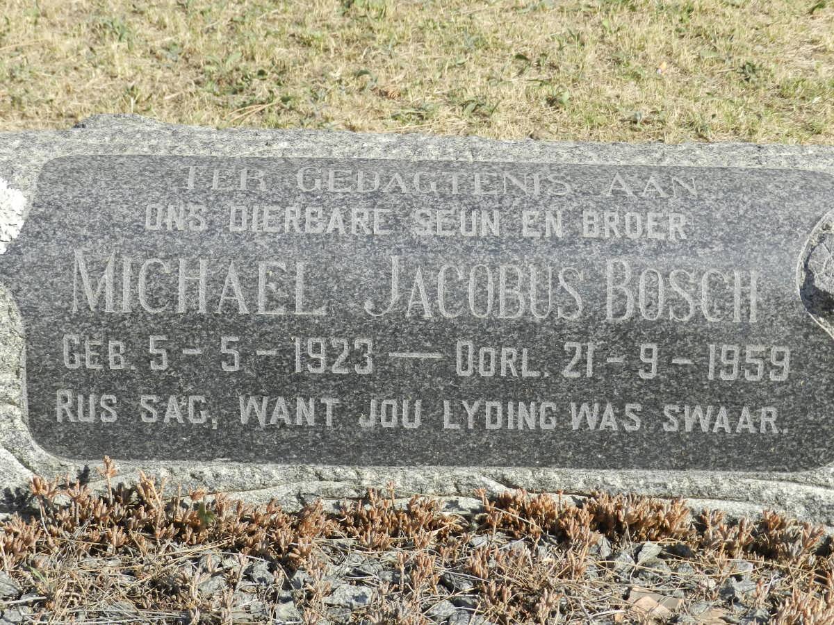BOSCH Michael Jacobus 1923-1959