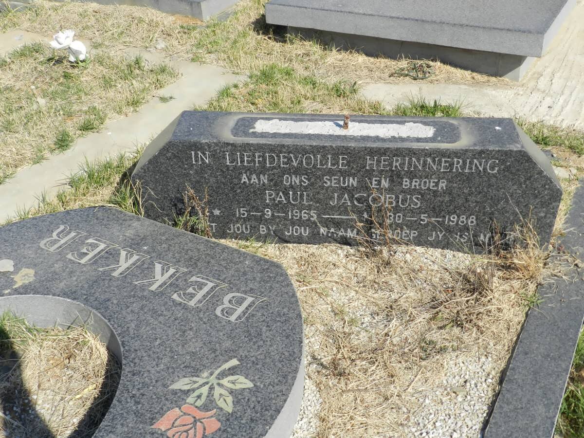 BEKKER Paul Jacobus 1965-1988