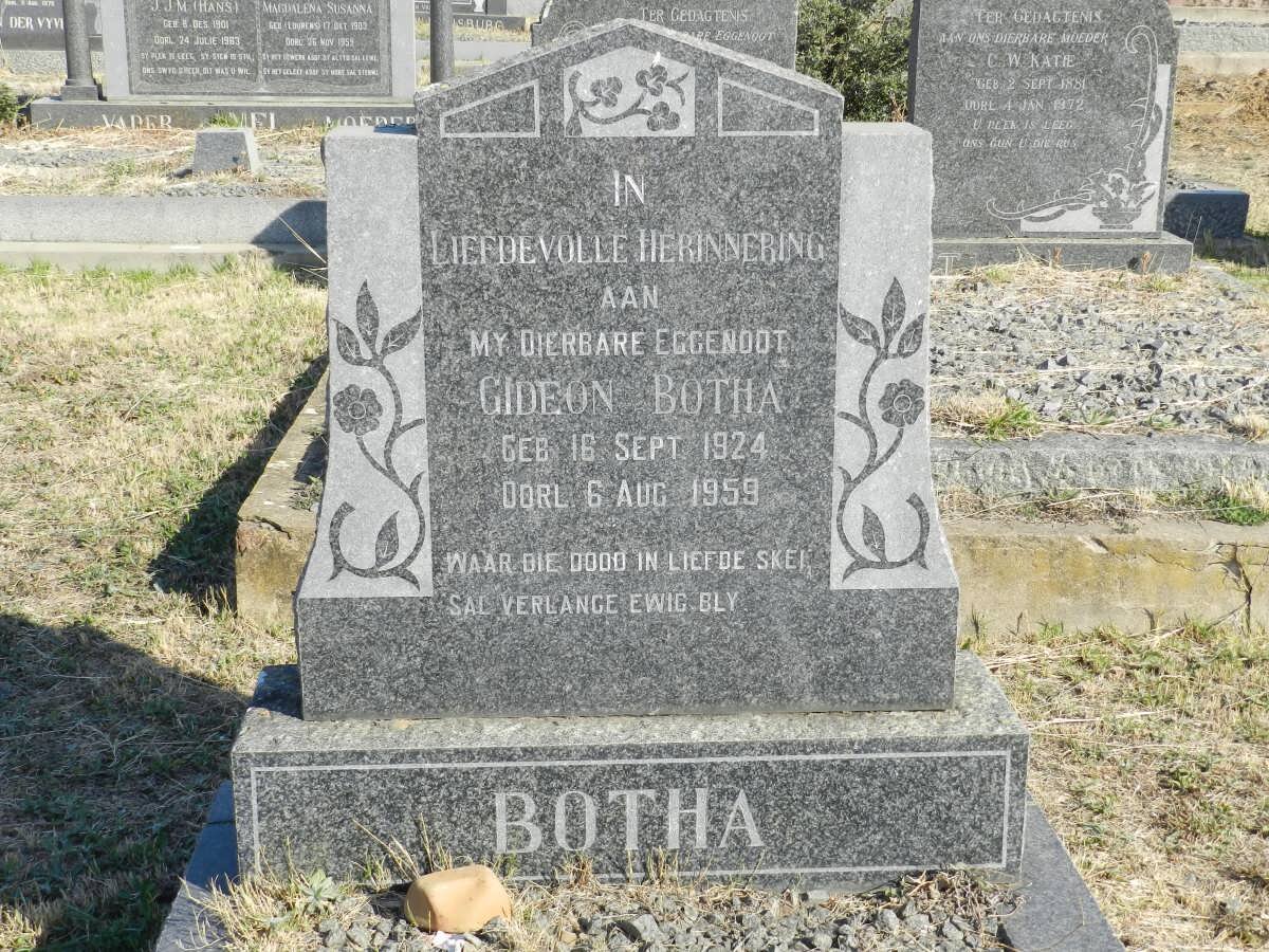 BOTHA Gideon 1924-1959