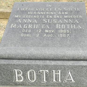 BOTHA Anna Susanna Magrieta 1895-1967
