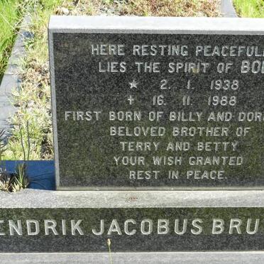 BRUWER Hendrik Jacobus 1938-1988