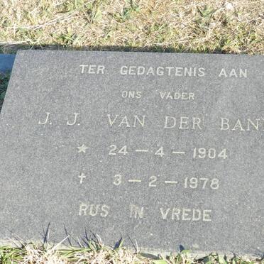 BANK J.J., van der 1904-1978