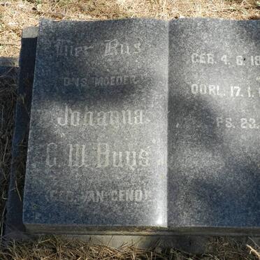 BUYS Johanna G.W. nee VAN GEND 1875-1941