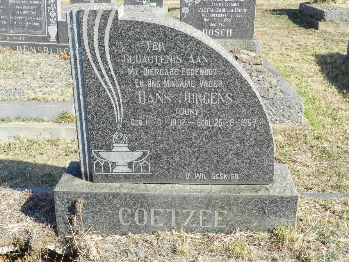 COETZEE Hans Jurgens 1902-1957