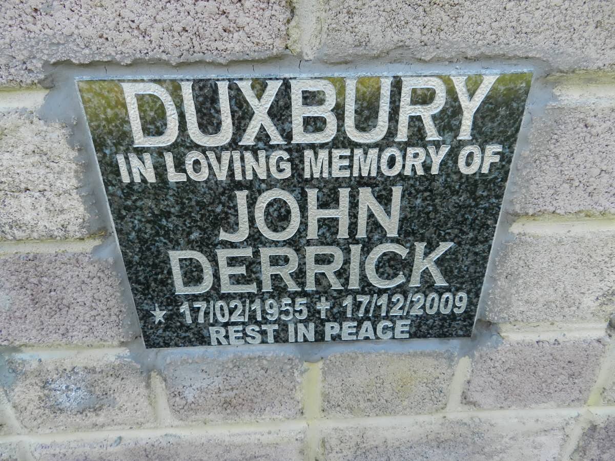 DUXBURY John Derrick 1955-2009