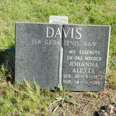 DAVIS Johanna Aletta 1932-1983