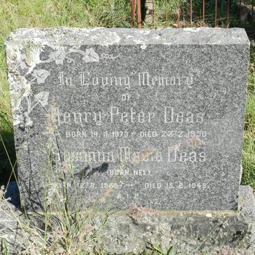 DEAS Henry Peter 1873-1950 &amp; Susanna Maria NEL 1879-1948