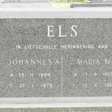 ELS Johannes A. 1894-1975 &amp; Maria M. 1905-1991