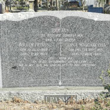 ERASMUS Willem Petrus 1869-1934 &amp; Anna Margaretha NEL 1871-1957