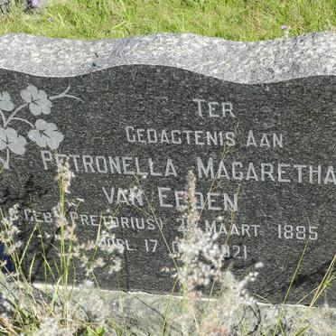 EEDEN Petronella Magaretha, van nee PRETORIUS 1885-1921