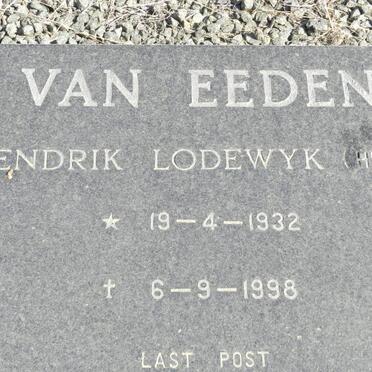 EEDEN Hendrik Lodewyk, van 1932-1998