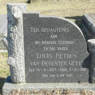 GEYER Louis Petrus van Deventer 1927-1961
